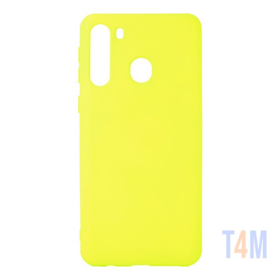 Capa de Silicone Macio para Samsung Galaxy A21 Amarelo